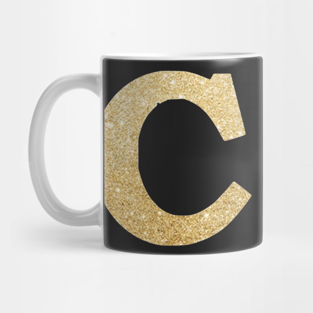 The Letter C Gold Metallic Design by Claireandrewss